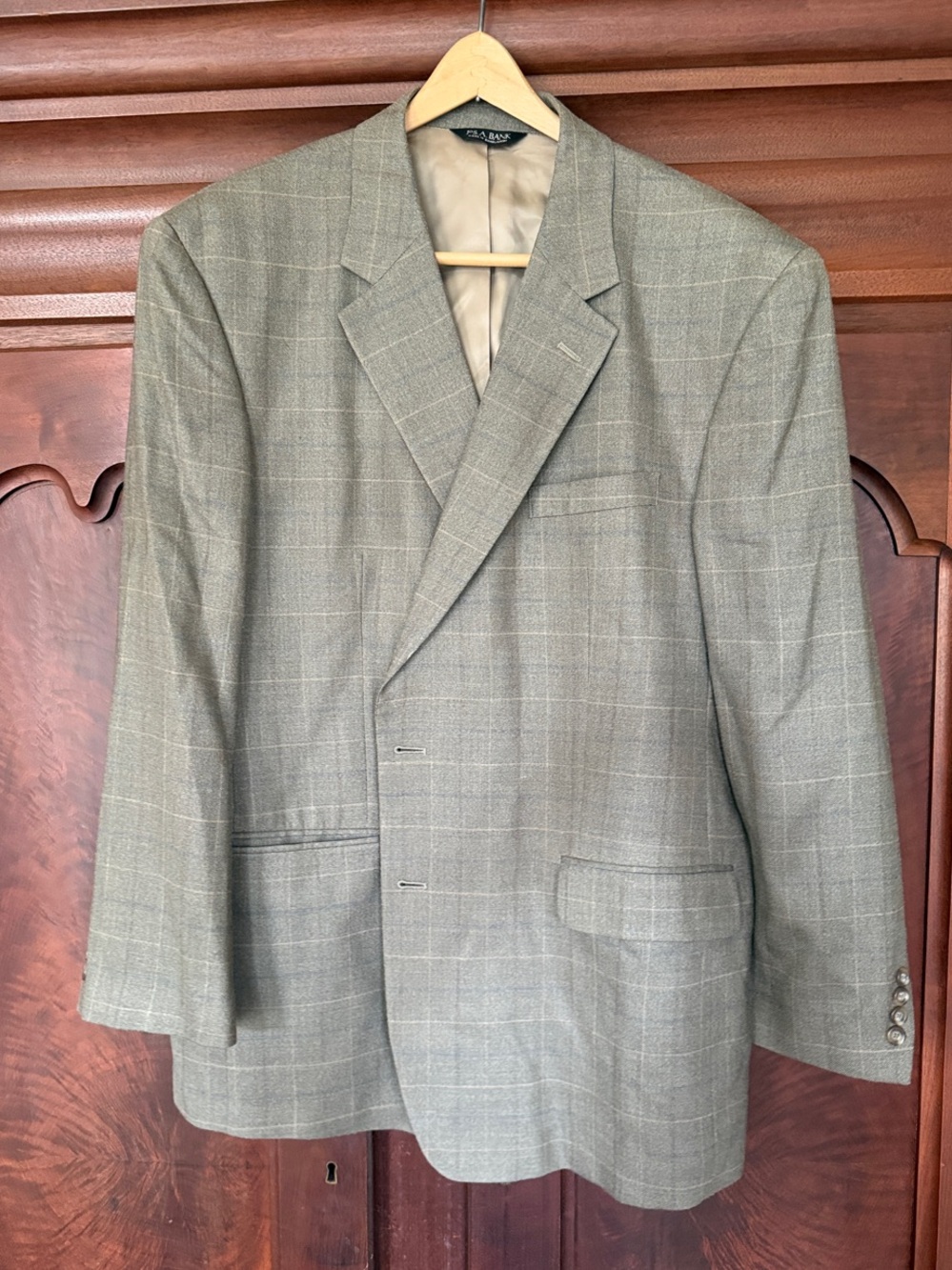 Jos A Bank Plaid Sport Coat 50R